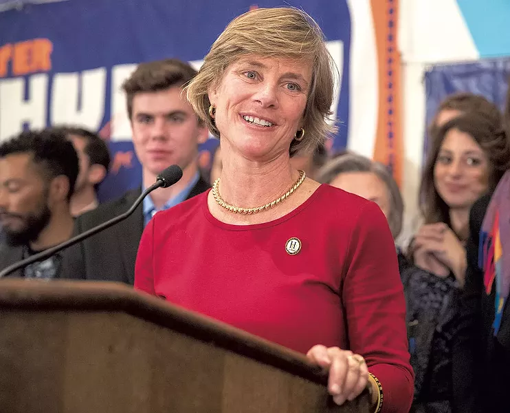 Sue Minter on election night - JAMES BUCK