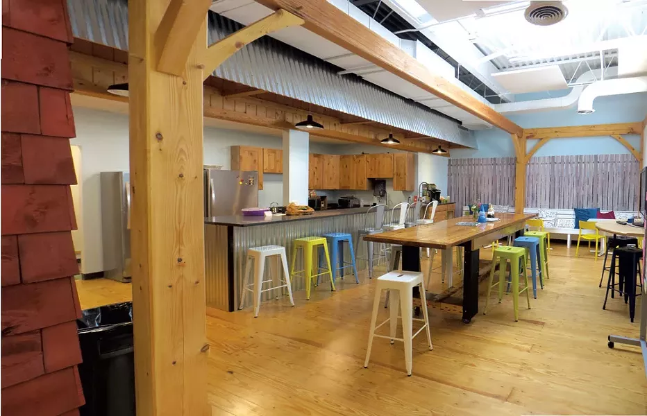 Company kitchen at American Meadows - COURTESY OF AROCORDIS DESIGN