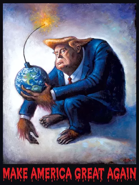 Painting by Philip Hagopian, poster by Leonard Osterberg - COURTESY OF LEONARD OSTERBERG