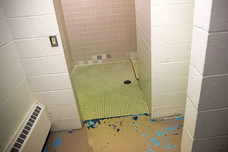A bathroom at the Woodside Juvenile Rehabilitation Center - JAMES BUCK