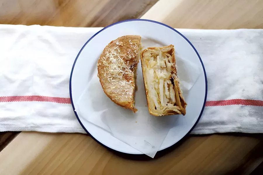 Cheese, potato and artichoke pie - SARAH PRIESTAP