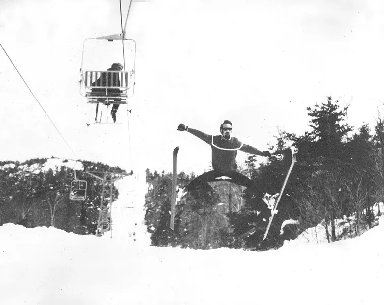 Mike Ware splitting his pants on the slopes - COURTESY OF MIKE WARE