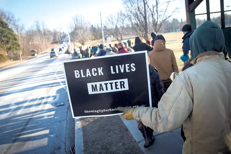 Martin Luther King Jr. Day rally at Burlington High School - JAMES BUCK