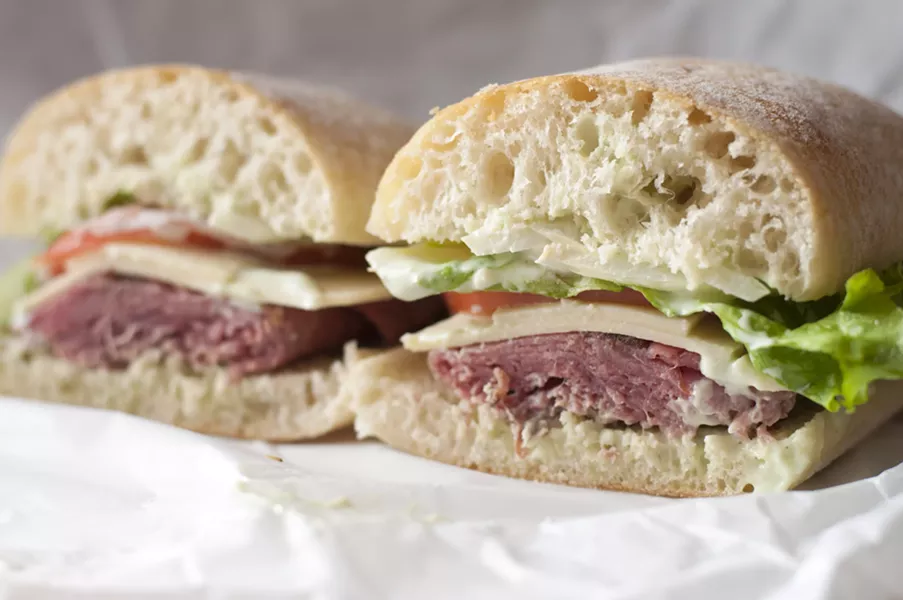 The Fairbanks roast beef sandwich at Eastern & Main Market-Deli - HANNAH PALMER EGAN