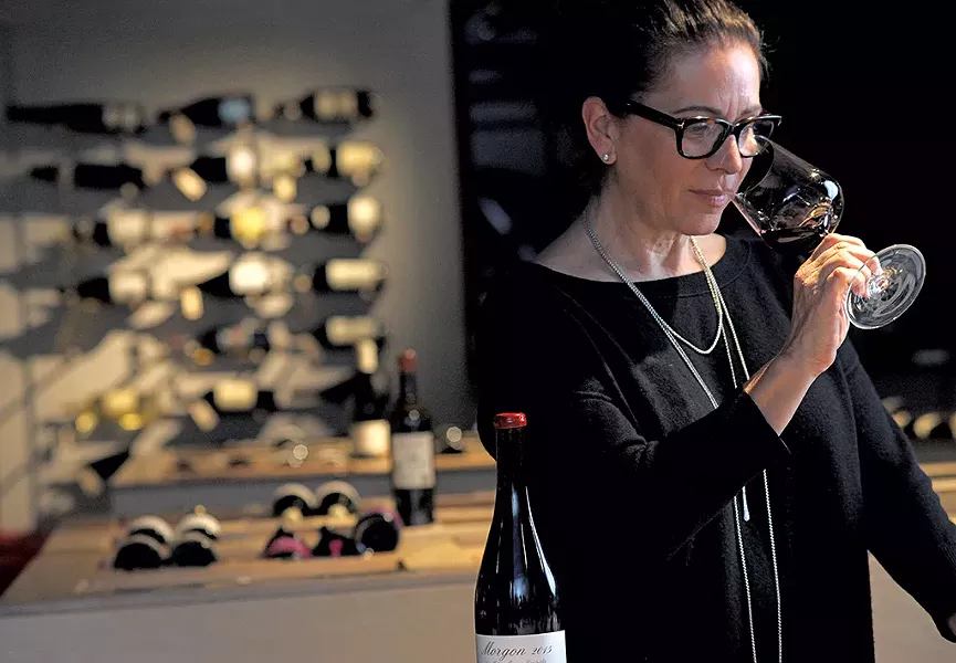 Lisa Strausser at Dedalus Wine Shop in Burlington - MATTHEW THORSEN