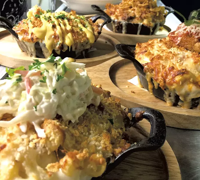 Macaroni and cheese at Our House Bistro