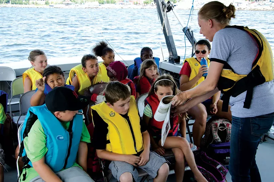 Visitors on a shipwreck tour - PHOTOS COURTESY OF LAKE CHAMPLAIN MARITIME MUSEUM