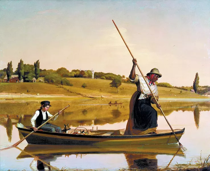 "Eel Spearing at Setauket" (1845) by William Sidney Mount - COURTESY OF SHELBURNE MUSEUM