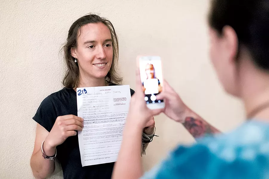 Katie Jickling at the audition - GABRIEL DICKENS