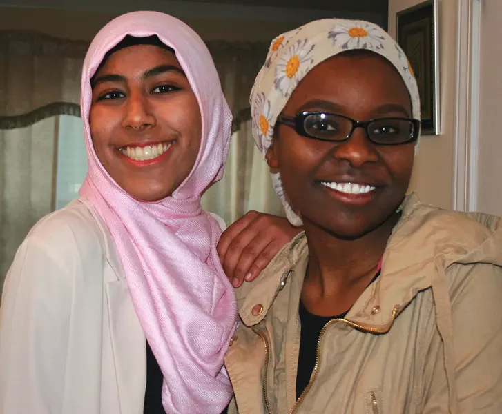 Kiran Waqar (left) and Hawa Adam - COURTESY OF MUSLIM GIRLS MAKING CHANGE