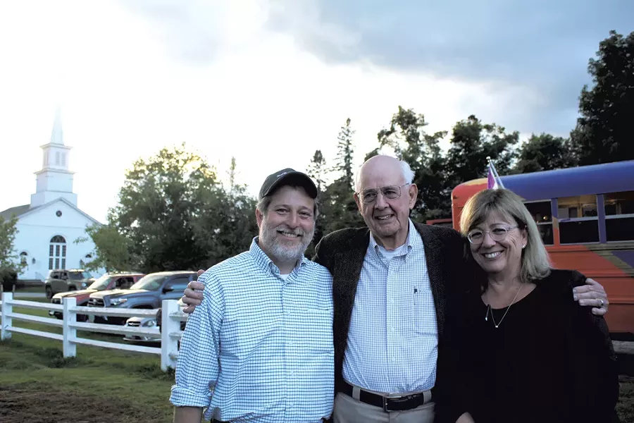 Left to right: Matthew Derr, Wendell Berry and Mary Berry - COURTESY OF LOU LEPPING FOR STERLING COLLEGE