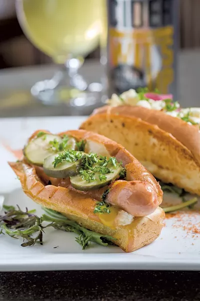 Hot dogs at Citizen Cider - OLIVER PARINI