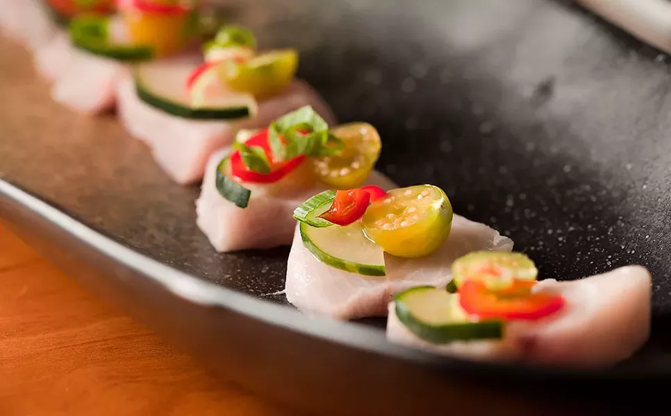 Hamachi crudo - OLIVER PARINI