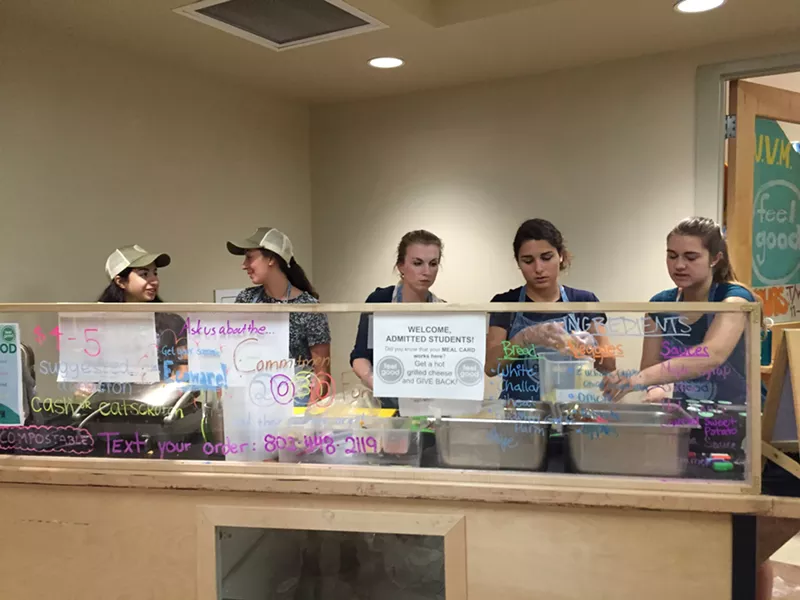 Sandwich makers at UVM FeelGood - SALLY POLLAK