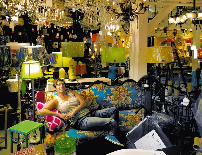 The Lamp Shop owner Liz Segal at her store on Pine Street in Burlington - MATTHEW THORSEN