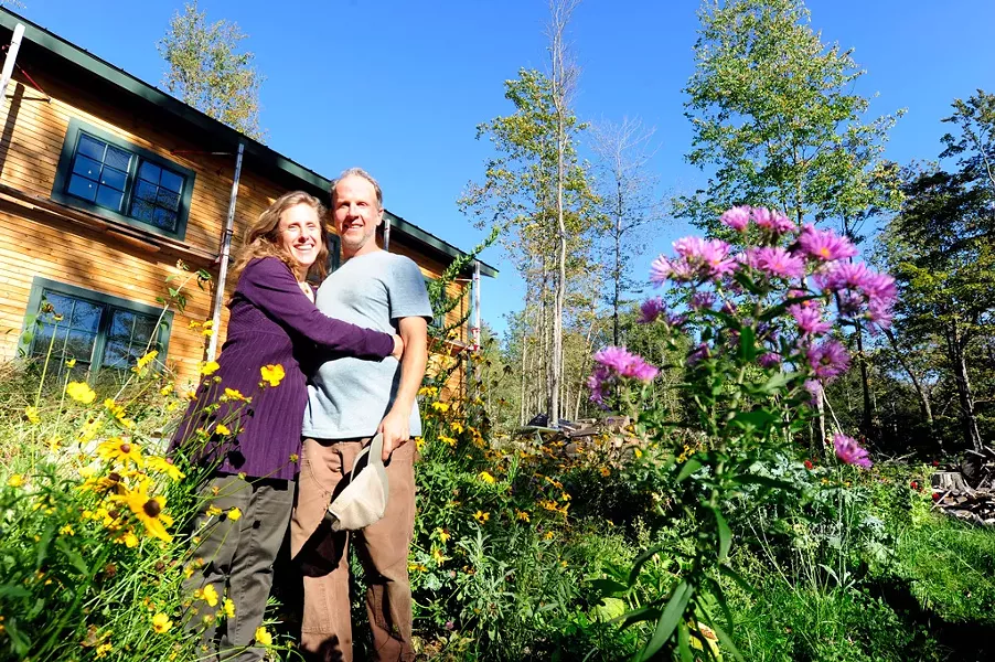 Stacey and Craig Oshkellooutside their home - JEB WALLACE-BRODEUR