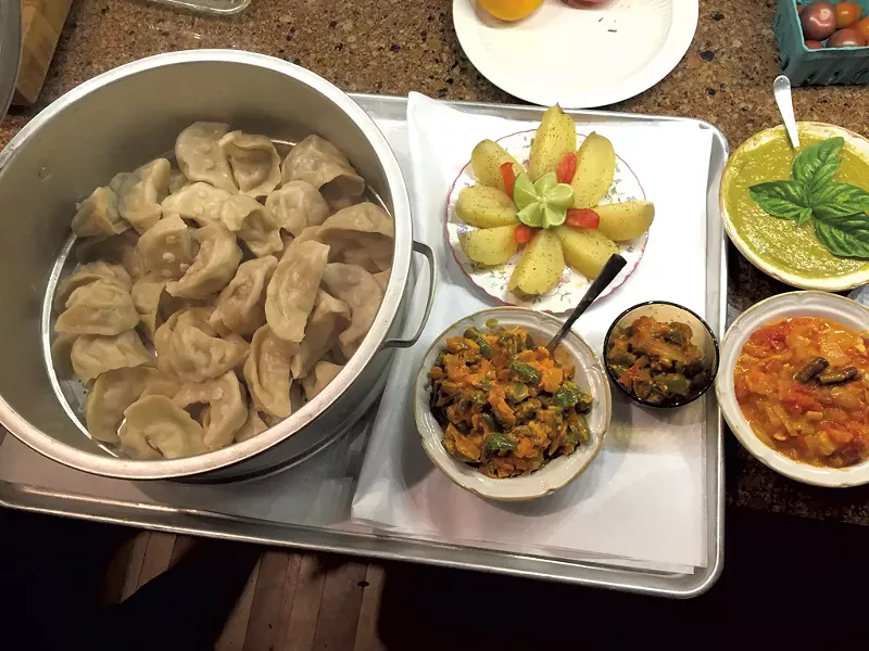 Farm dinner made by Tenzin Tsamchok of Rockville Market Farm - COURTESY OF KEENANN ROZENDAAL