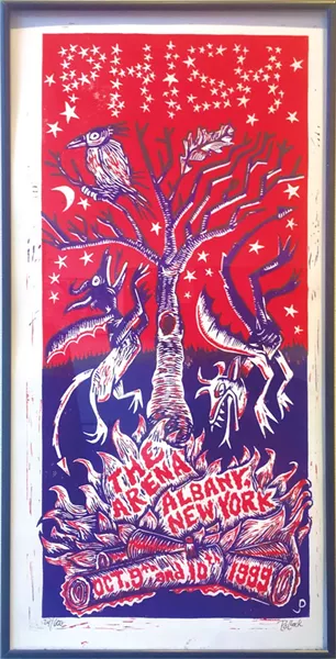 A poster from a 1999 show in Albany, N.Y., by Jim Pollak - RACHEL ELIZABETH JONES