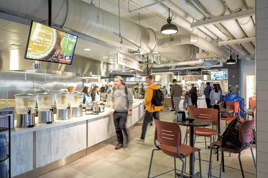 UVM students in the Central Campus Dining Hall - OLIVER PARINI