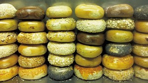 A variety of flavors from Burlington Bagel Bakery