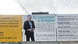 CityPlace Burlington signs on Cherry Street