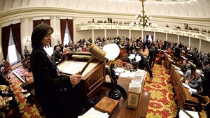 House Speaker Mitzi Johnson gaveling in the new legislative session