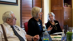 Rep. Ann Pugh (center) discussing the bill during Wednesday's hearing