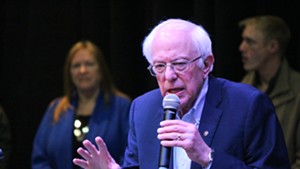 Sen. Bernie Sanders campaigning in Iowa