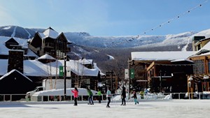 Skating is free in this picturesque ski village