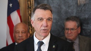 Gov. Phil Scott at the Statehouse earlier this year