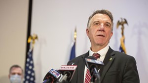 Gov. Phil Scott at an earlier press conference
