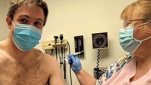 Joshua Schupp-Star getting vaccinated