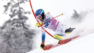 Mikaela Shiffrin competing in the slalom