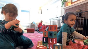 Children playing at Aubrey's House