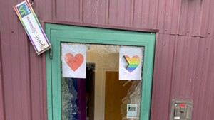 The Pride Center door