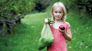 A young apple picker