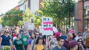 Marching in Burlington for abortion rights