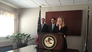 Acting U.S. Attorney Eugenia Cowles announced a settlement with eClinicalWorks during a press conference Wednesday in Burlington.