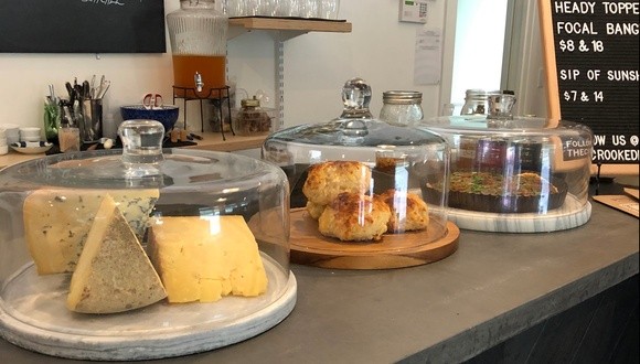 Housemade cheese scones at the Crooked Ram - JORDAN BARRY