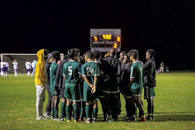 Winooski soccer players at a game on September 28 - DARIA BISHOP ©️ SEVEN DAYS