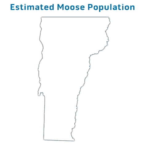 Numbers reflect the moose population after each year's hunting season. Source: Vermont Fish & Wildlife Department - BROOKE BOUSQUET/BRYAN PARMELEE