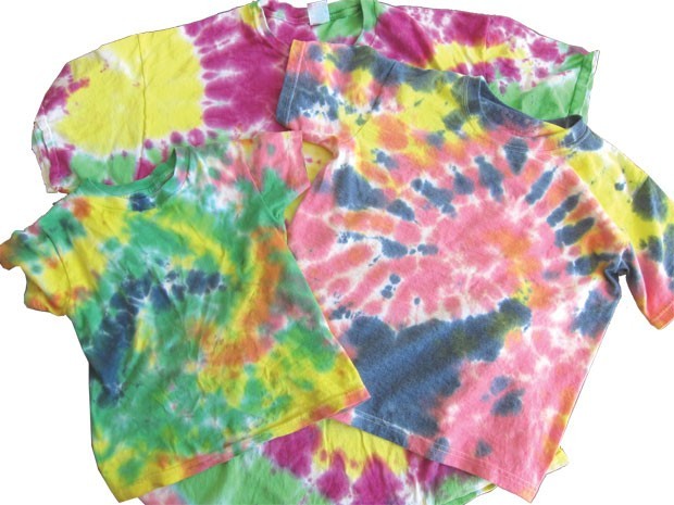 Tie-dyed shirts