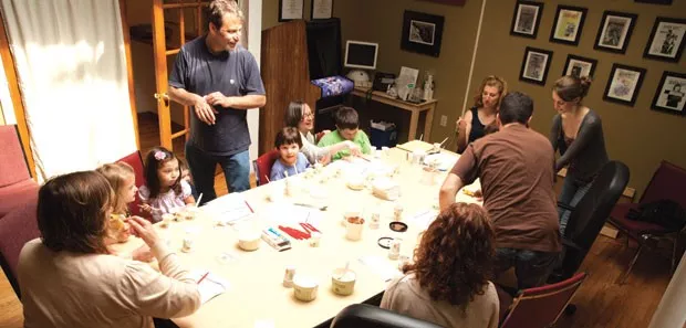 Ice cream tasting in the Seven Days/Kids VT solarium