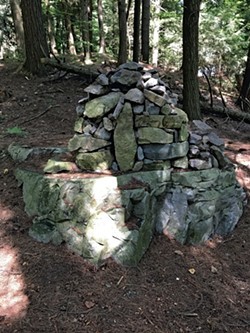 A "mega cairn" on the trail - COURTESY OF KRISTEN RAVIN
