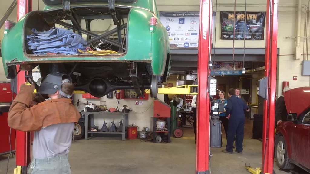 Students Learning Auto Repair at the North Country Career Center in Newport - COURTESY OF THE VERMONT DEPARTMENT OF EDUCATION