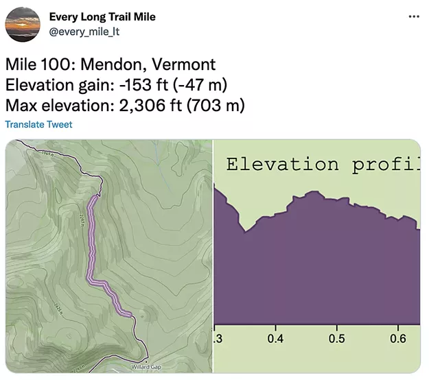 A Twitter Bot Sends Out Mile-by-Mile Details of the Long Trail, Once a Day - Vimarsana News