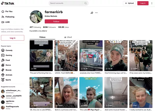 A Young NEK Dairy Farmer Showcases Her Cows and Life Through TikTok - Vimarsana News