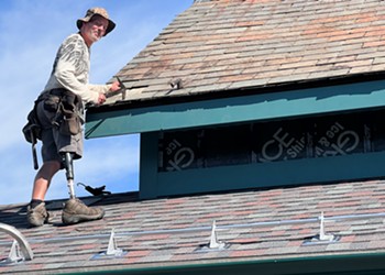 Stuck in Vermont: Slate Roofer Robert Volk Jr. Continues Working With a Prosthetic Leg