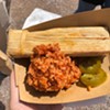 Black bean and corn tamale from Gracie's