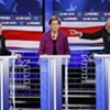 Former mayor Michael Bloomberg, Sen. Elizabeth Warren and Sen. Bernie Sanders debating Wednesday in Las Vegas